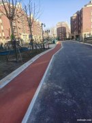 天津靜海區彩色瀝青路面 水泥混凝土路面改色噴涂 彩色道路
