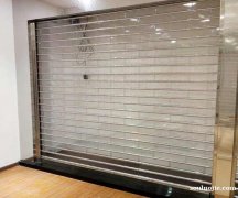 北辰區商場電動水晶門/門臉透明卷簾門/新瑞安裝